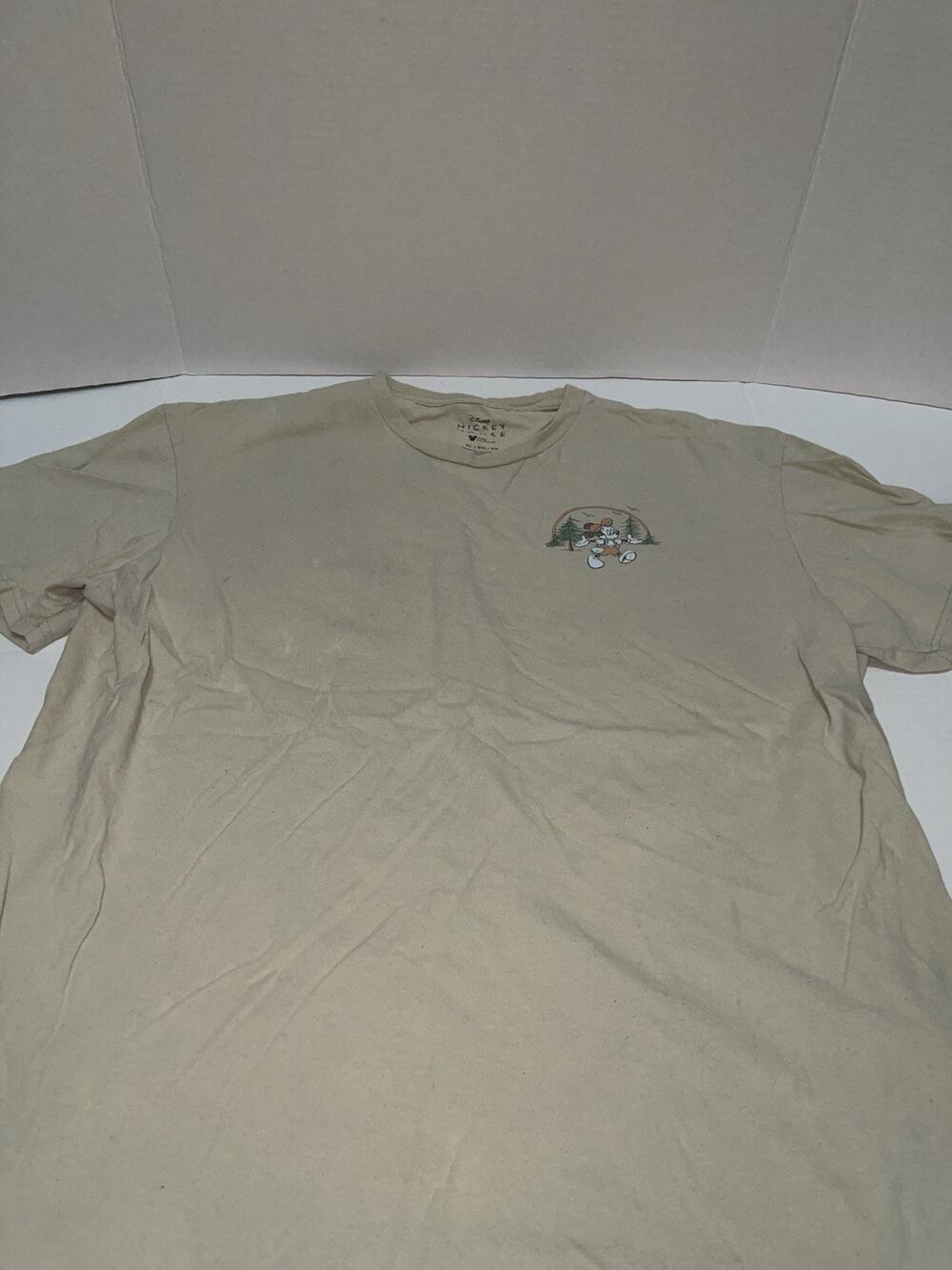 Disney Mickey Mouse Tan Graphic T-Shirt Women’s Size XL